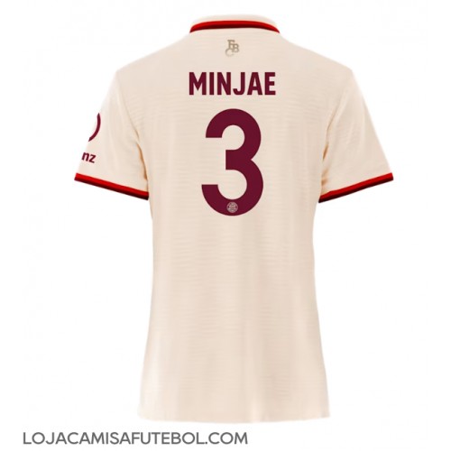 Camisa de Futebol Bayern Munich Kim Min-jae #3 Equipamento Alternativo Mulheres 2024-25 Manga Curta